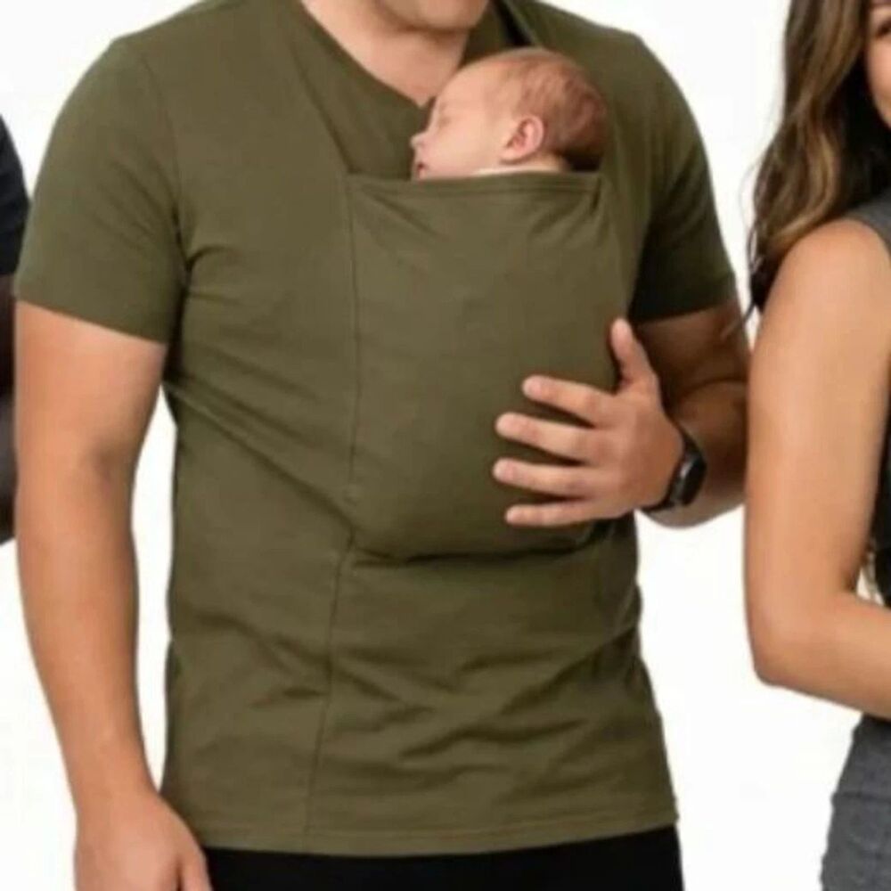 Babywearing T-Shirt Carrier in Olive Green